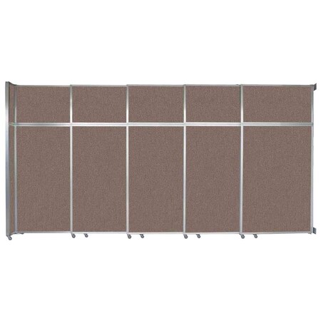 Versare Operable Wall Sliding Room Divider 15'7" x 8'5-1/4" Latte Fabric 1072513